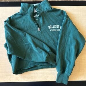Hollister Athletic Cropped Quarter-Zip